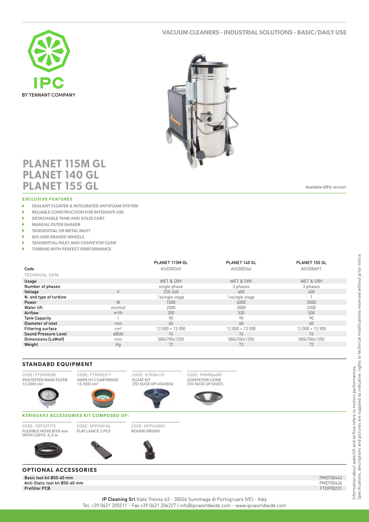 PLANET 115 140GL 155 GL